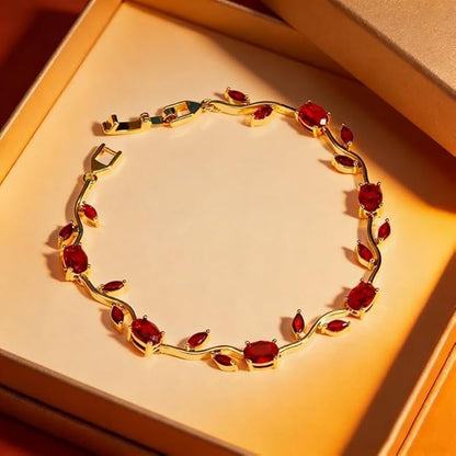 Tulip Bracelet for Women, Floral Crystal, Anti Tarnish Jewellery Latest Stylish Bracelet Gifts for Girls