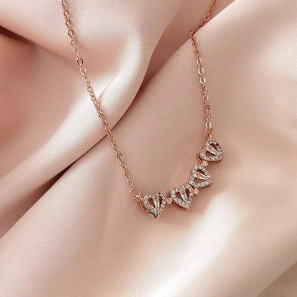 Rose Gold Plated Clover Design AD Openable Magnetic Pendant