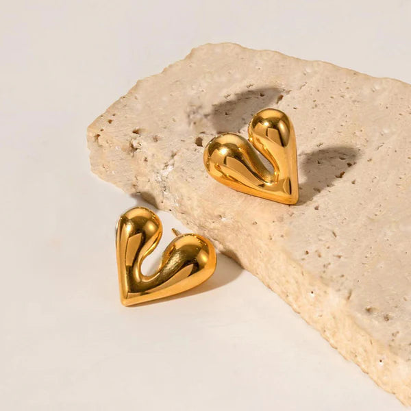 Gold Plated Anti Tarnish Broken Heart Theme Earrings For Girls And Women