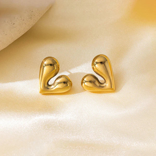 Gold Plated Anti Tarnish Broken Heart Theme Earrings For Girls And Women