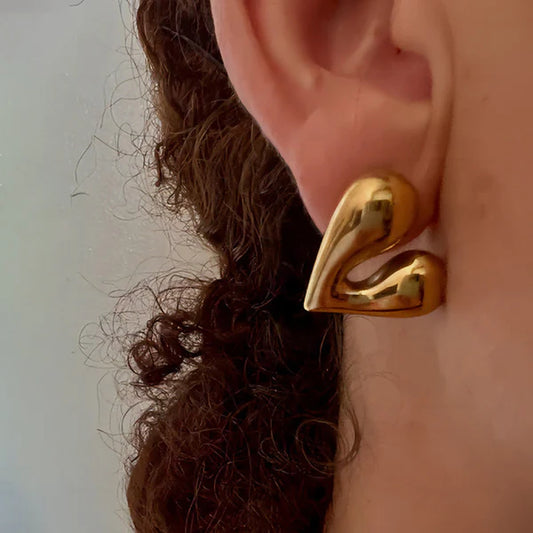 Gold Plated Anti Tarnish Broken Heart Theme Earrings For Girls And Women
