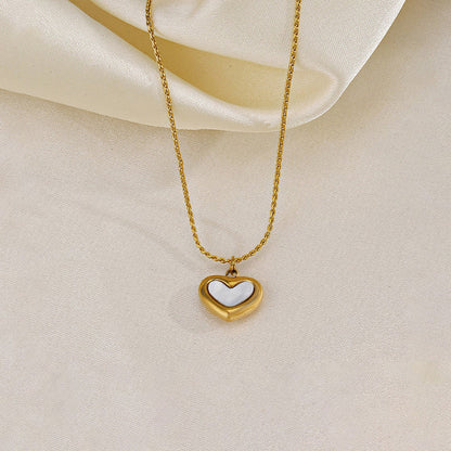 Gold Plated Stainless Steel Anti Tarnish Heart Themed Pendant For Women