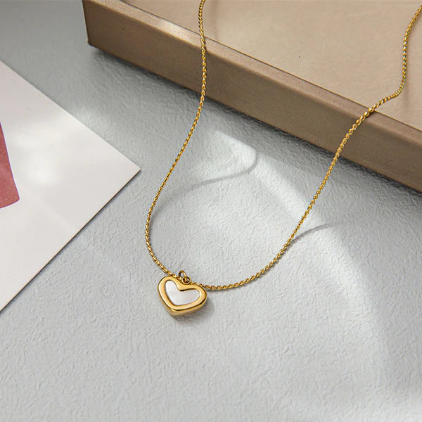 Gold Plated Stainless Steel Anti Tarnish Heart Themed Pendant For Women