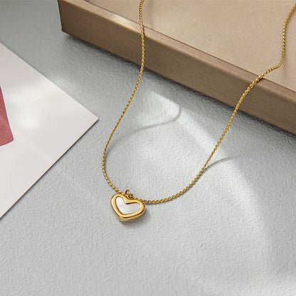 Gold Plated Stainless Steel Anti Tarnish Heart Themed Pendant For Women
