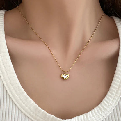 Gold Plated Stainless Steel Anti Tarnish Heart Themed Pendant For Women