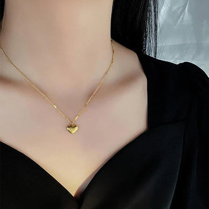 Gold Plated Stainless Steel Anti Tarnish Heart Themed Pendant For Women