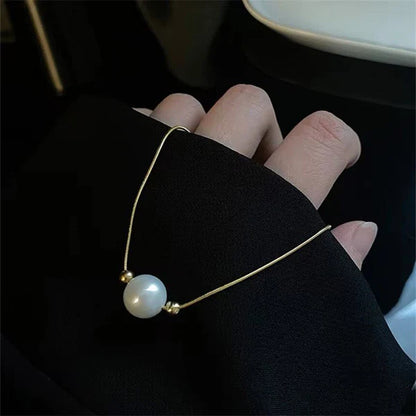 Gold Plated Stainless Steel Anti Tarnish Pearl Pendant