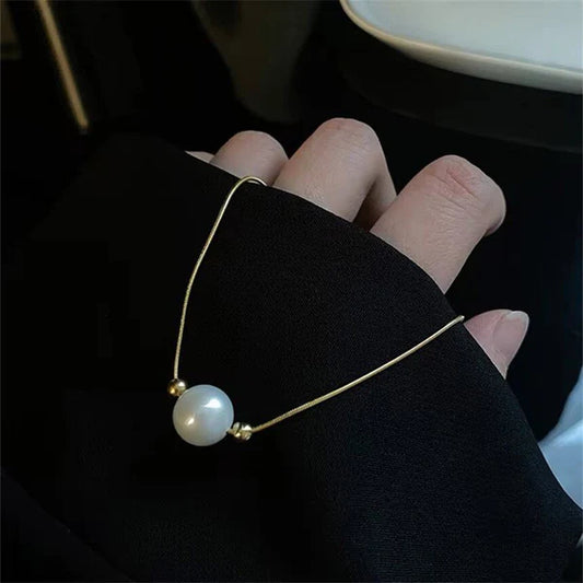Gold Plated Stainless Steel Anti Tarnish Pearl Pendant