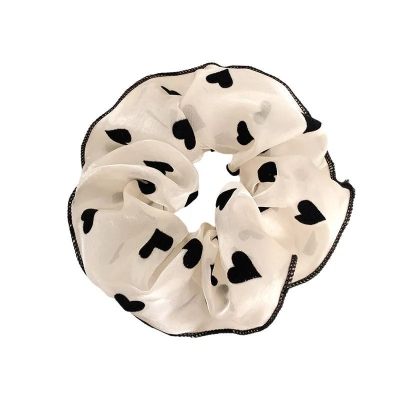 Elegant Sweet Women's Polka Dots Nylon Hair Tie Scrunchies