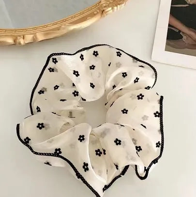 Elegant Sweet Women's Polka Dots Nylon Hair Tie Scrunchies
