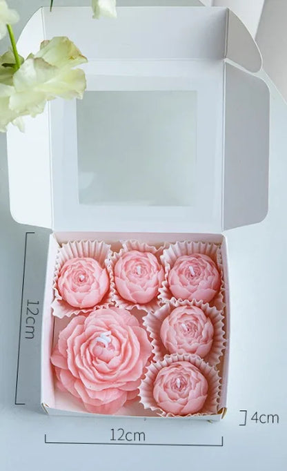 Peony Flower Aromatherapy full pink set Candle Gift Box Set Valentine's Day Birthday Special Candles