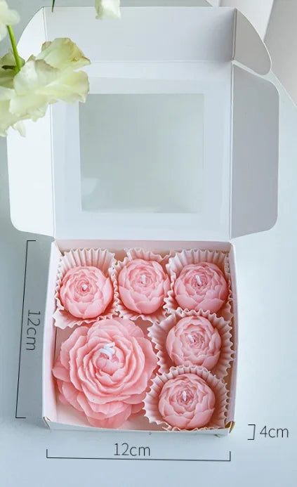 Peony Flower Aromatherapy full pink set Candle Gift Box Set Valentine's Day Birthday Special Candles