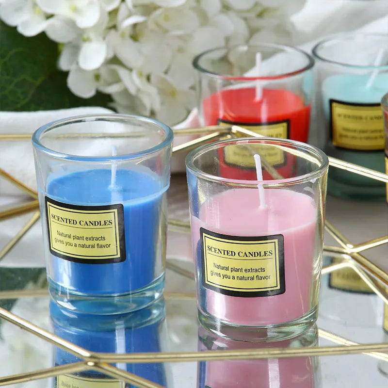 Simple Style Letter Plant Wax Dark Blue-Freesia Scented Candle