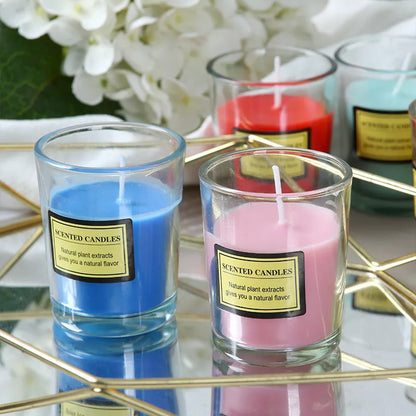 Simple Style Letter Plant Wax Dark Blue-Freesia Scented Candle