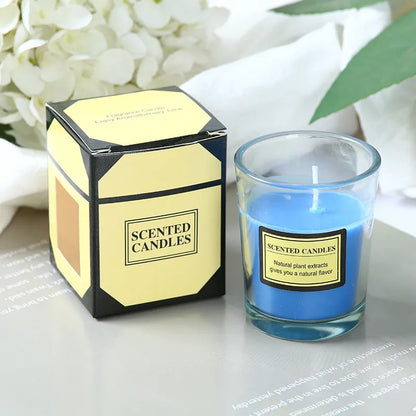 Simple Style Letter Plant Wax Dark Blue-Freesia Scented Candle