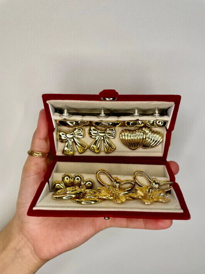 8 Gold Plated Earrings Box || Premium Gift Set